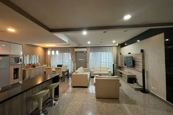 sewa apartemen pavilion jakara 2 kamar tidur luas 119 m2